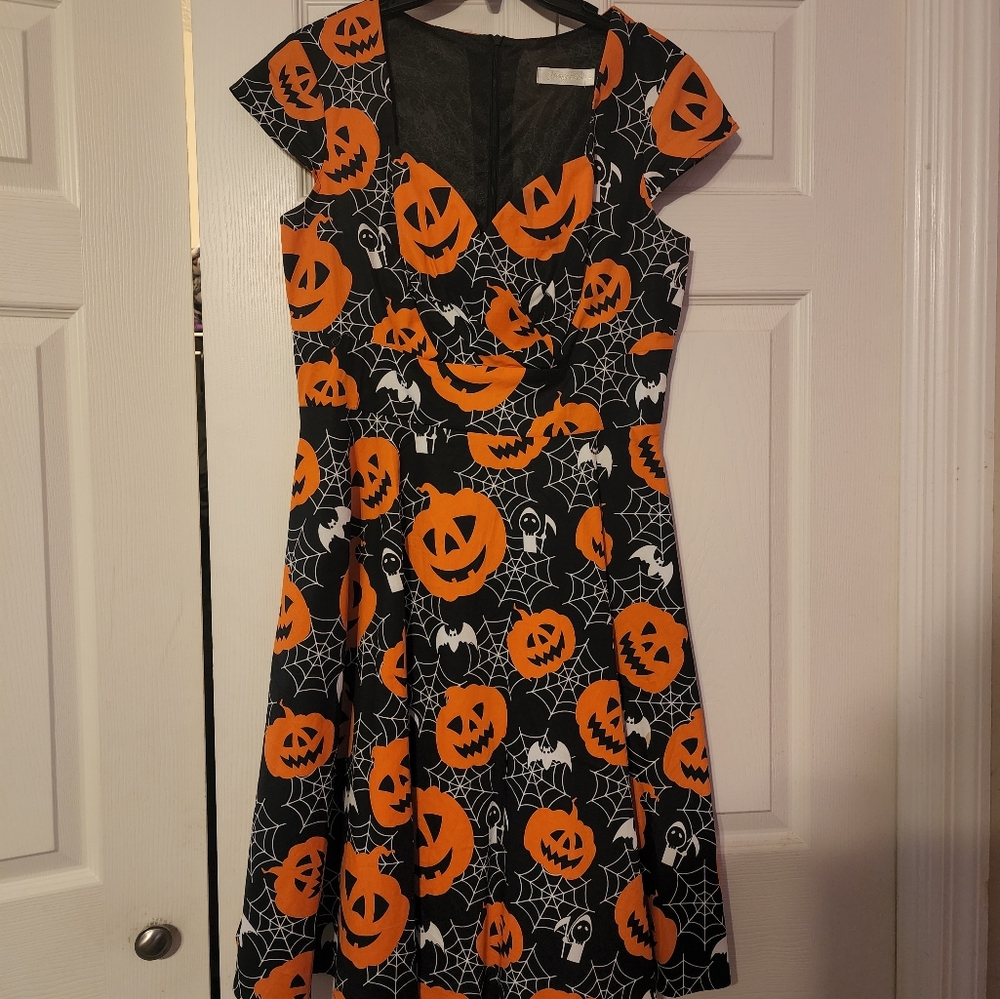 Vintage style Halloween swing dress (L)
